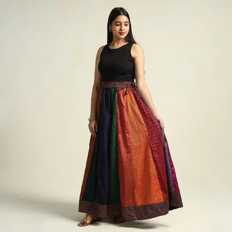 Multicolor - Khun Patchwork 24 Kali Cotton Long Skirt 13