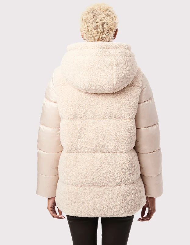 Cozy Combo Vegan Fur Puffer Jacket