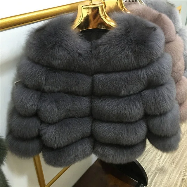 Dark gray 12 / S Fur Bust 88 cm