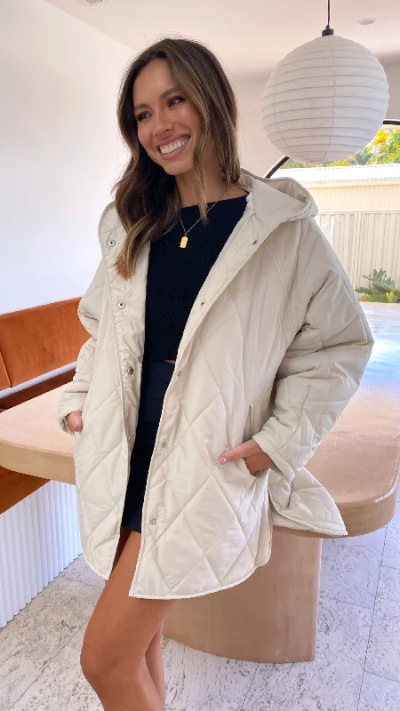 Olsen Short Coat - Cream