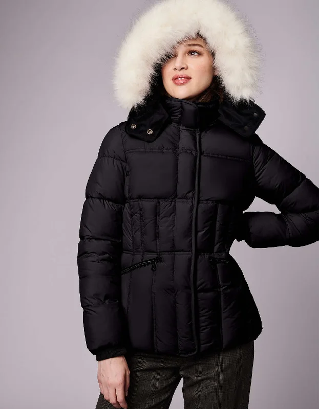 Park City Vegan Fur Trim Puffer Jacket