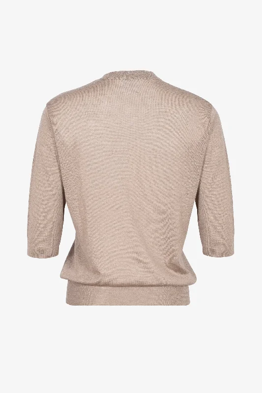 ZIPPED SWEATER ""KAAN"" IN STONE