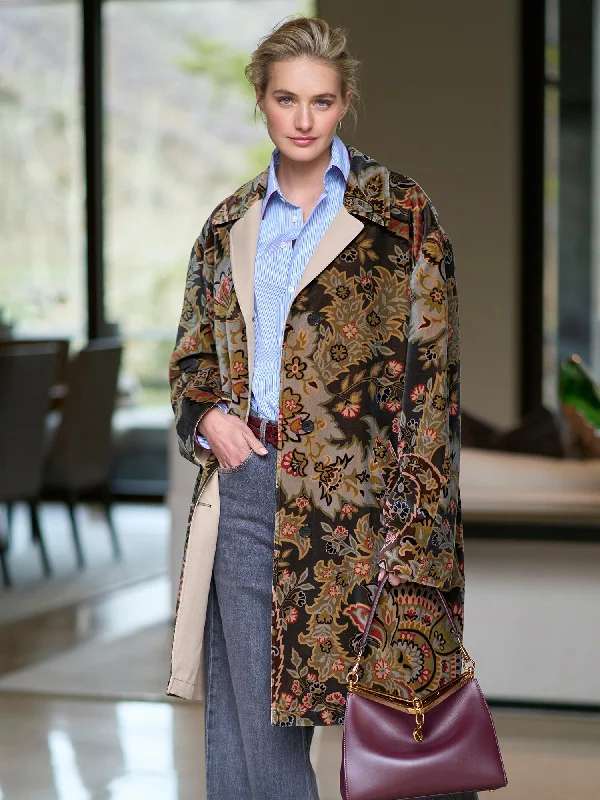 Kora Velvet Paisley Coat