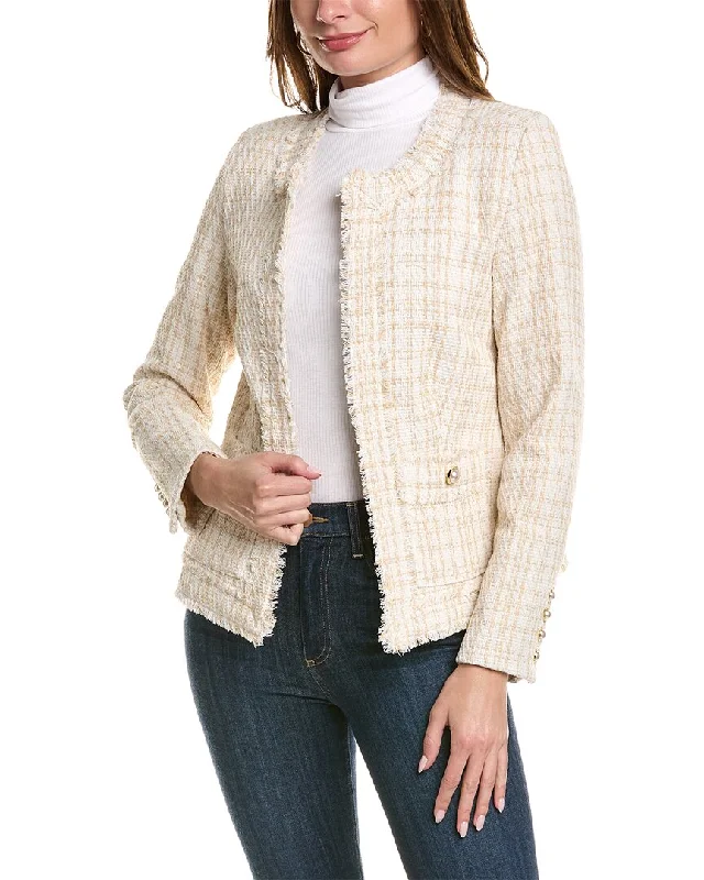 Nanette Nanette Lepore Plaid Tweed Jacket