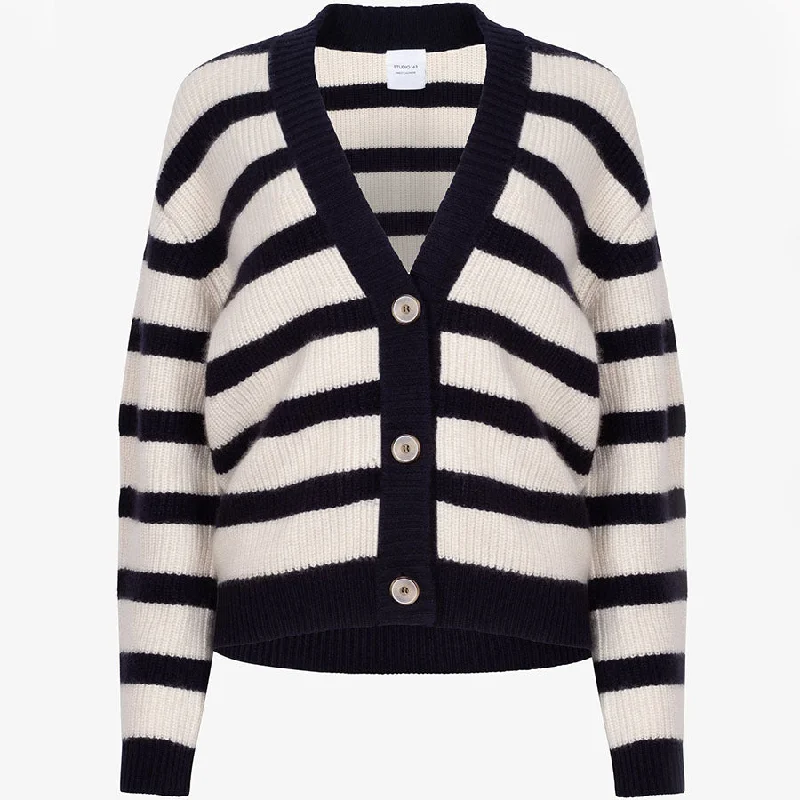 STRIPED CASHMERE CARDIGAN ""TIFF""