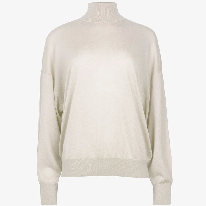 OVERSIZED CASHMERE TURTLENECK SWEATER ""ULY"" IN NATURAL