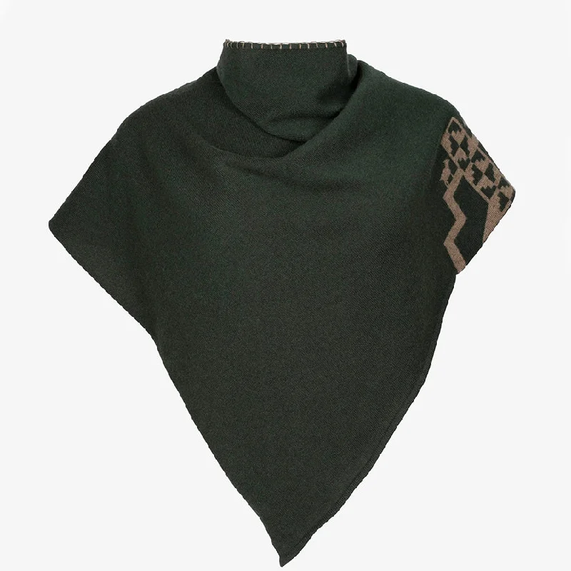 FINE CASHMERE SCARF ""WIM"" IN DEEP GREEN