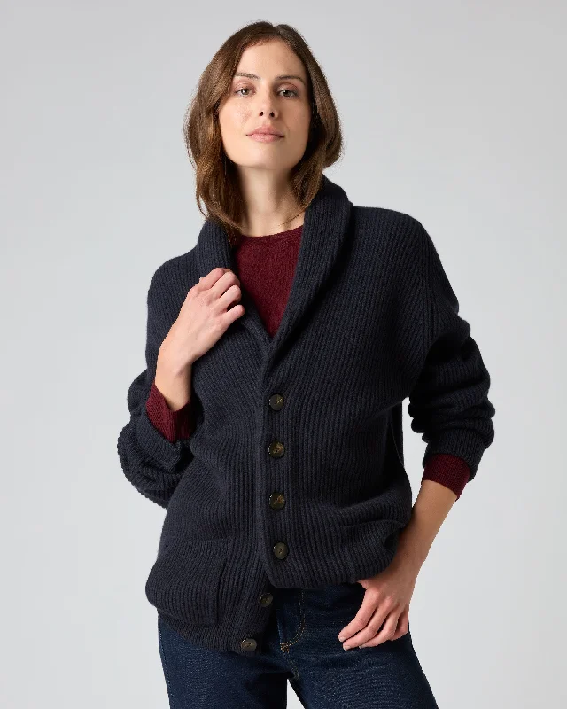 Women's Kensington Cashmere Cardigan Navy Blue