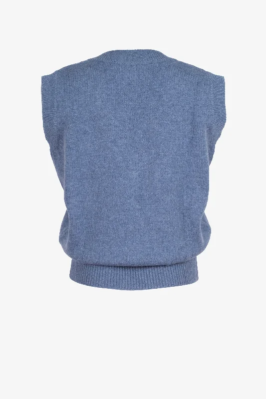 CASHMERE SLIPOVER ""ZAYA"" IN BLUE