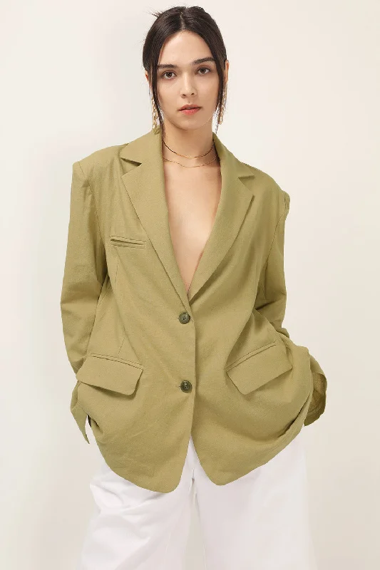 Aya Linen Oversized Blazer