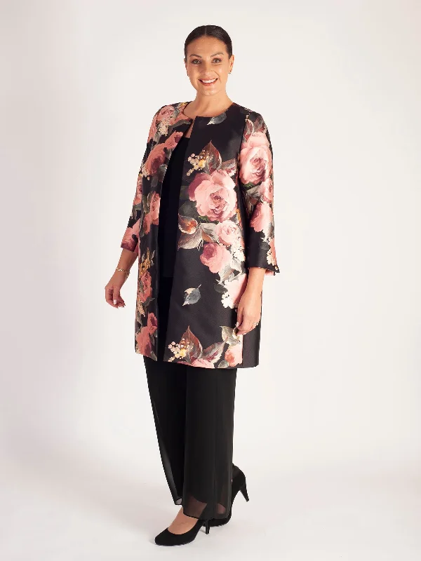 black-dusty-pink-floral-placement-edge-to-edge-contrast-lined-satin-twill-coat