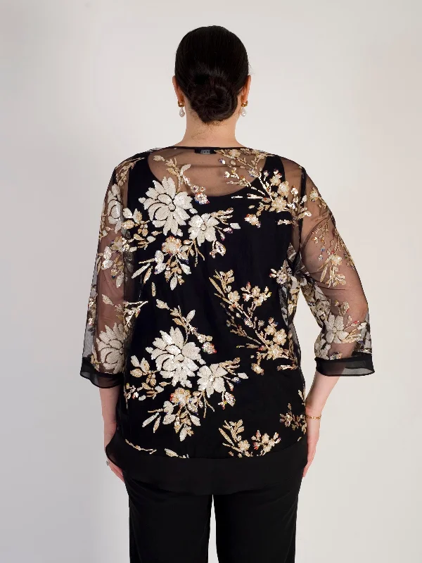 black-embroidered-sequin-mesh-jacket-with-chiffon-trim