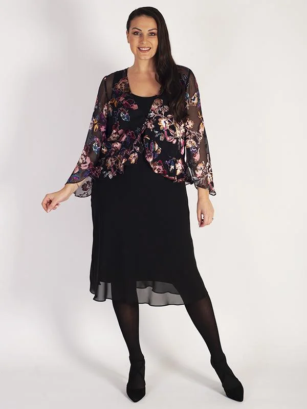 black-multi-floral-devoree-frill-trim-shrug