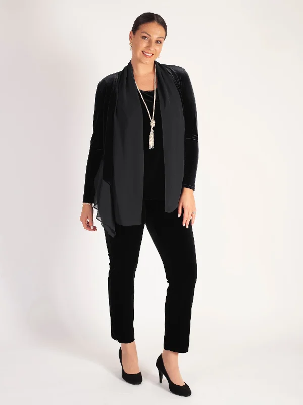 black-stretch-velvet-shrug-with-contrast-chiffon-trim