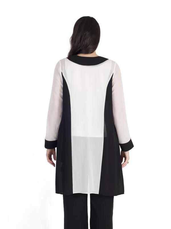 blk-ivory-contrast-trim-emb-chiffon-coat-pre-order-feb-4th