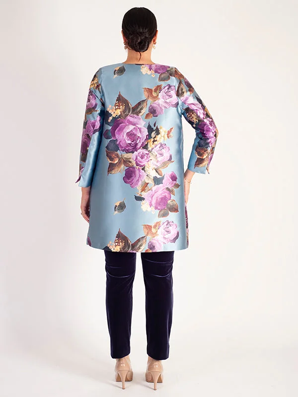 blue-steel-magenta-floral-placement-edge-to-edge-contrast-lined-satin-twill-coat