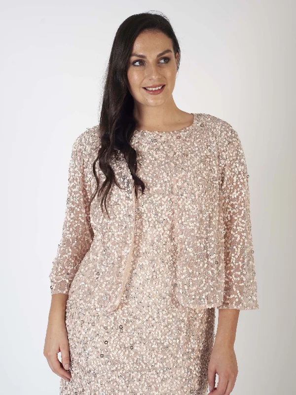 Blush Allover Sequin Jacket