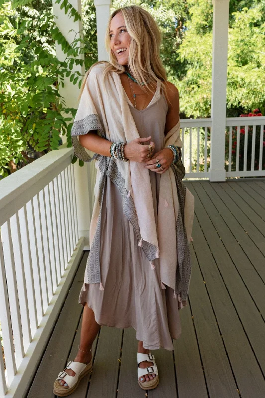 Moroccan Clouds Kimono - Ivory