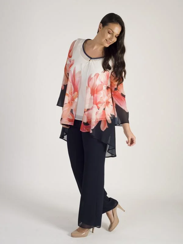 navy-coral-ivory-garland-print-chiffon-coat