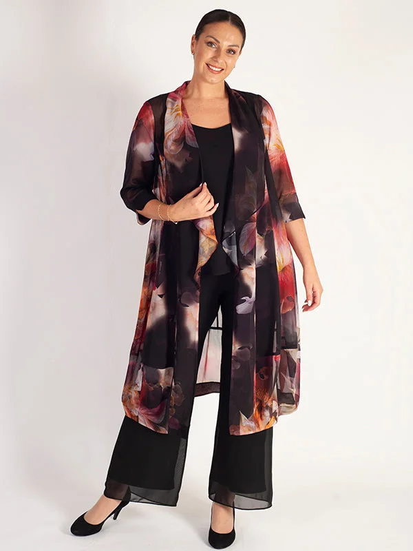 red-orchid-multi-floral-print-shawl-collar-chiffon-coat