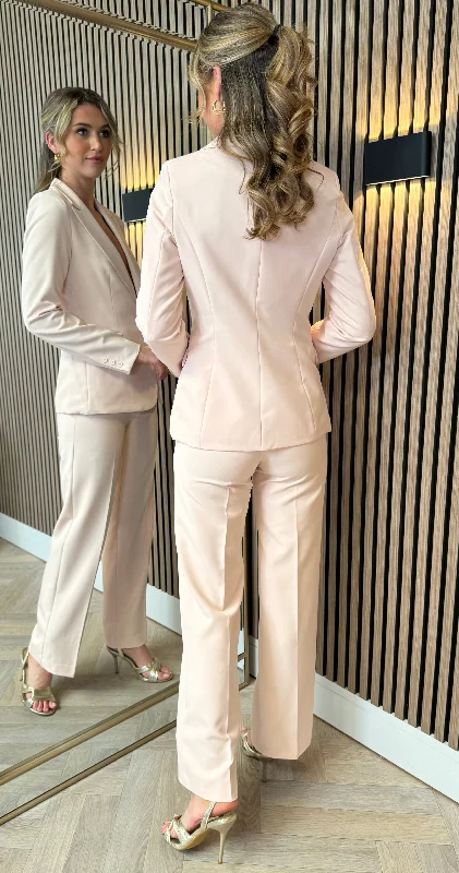 Adaline Dusky Pink Trousers & Blazers Co Ord