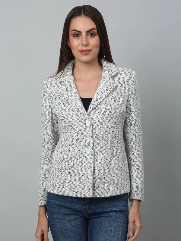 Cantabil Women White Casual Blazer