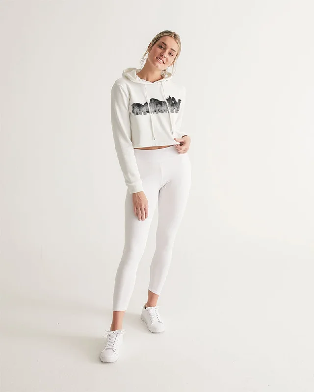 CLEAN STAMP Women's Cropped Hoodie