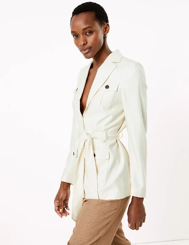 Linen Single Breasted Blazer