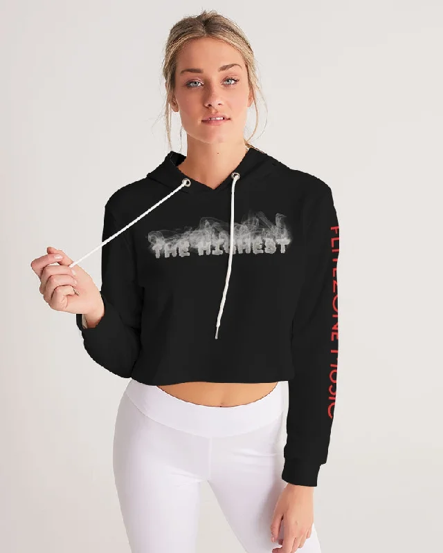 SMOKIN BLACK Women's Cropped Hoodie