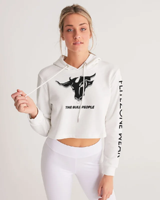 THE WHITE  BULL Women's Cropped Hoodie