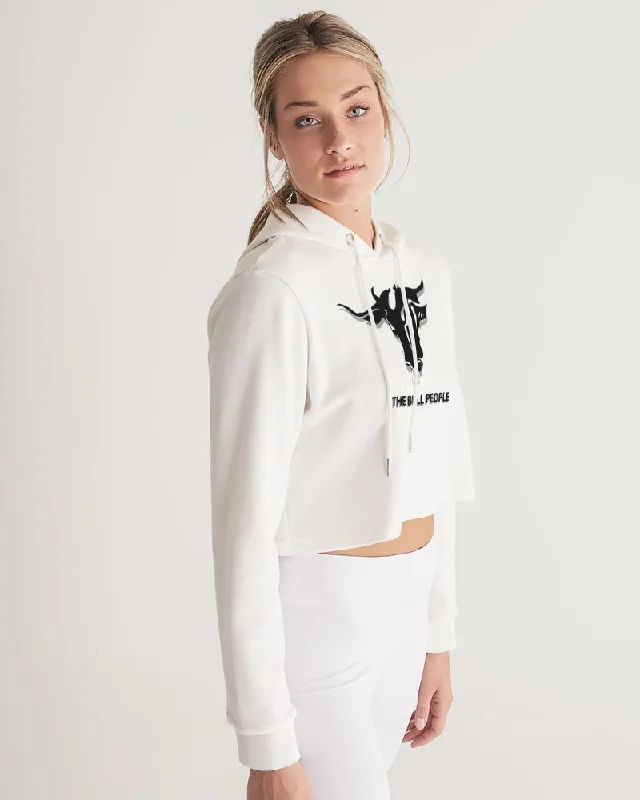 THE WHITE  BULL Women's Cropped Hoodie