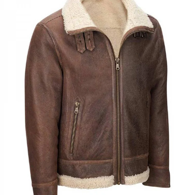 Men's Aviator Shearling Leather Jacket