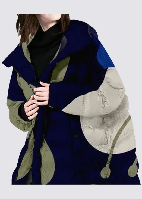 Bohemian Zip Up Print fashion Duck Down down coat Winter