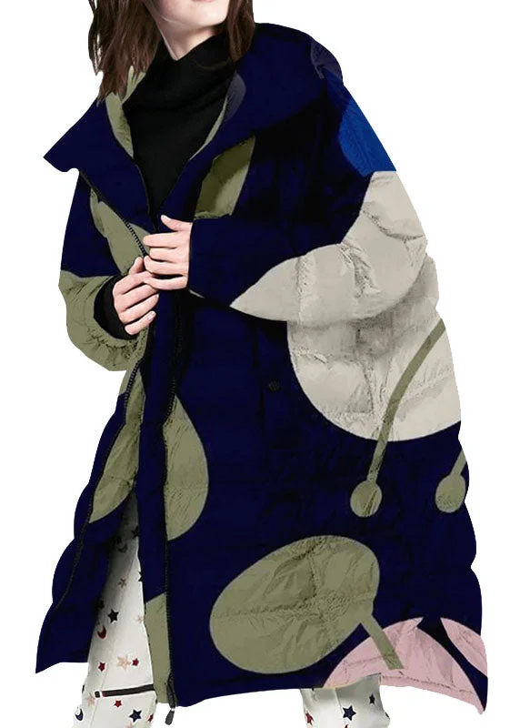 Bohemian Zip Up Print fashion Duck Down down coat Winter