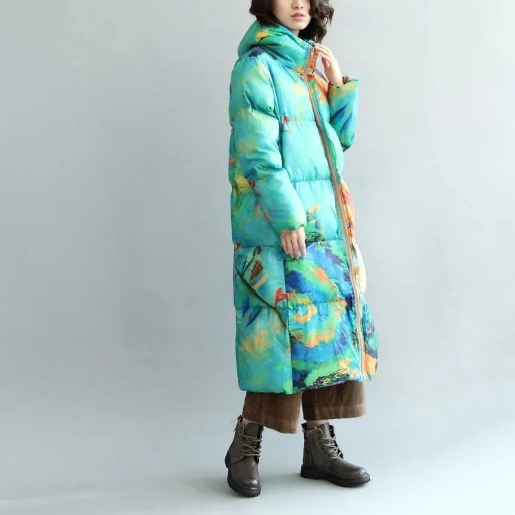 boutique baby blue joyful winter down coat trendy plus size down overcoat Warm long coats