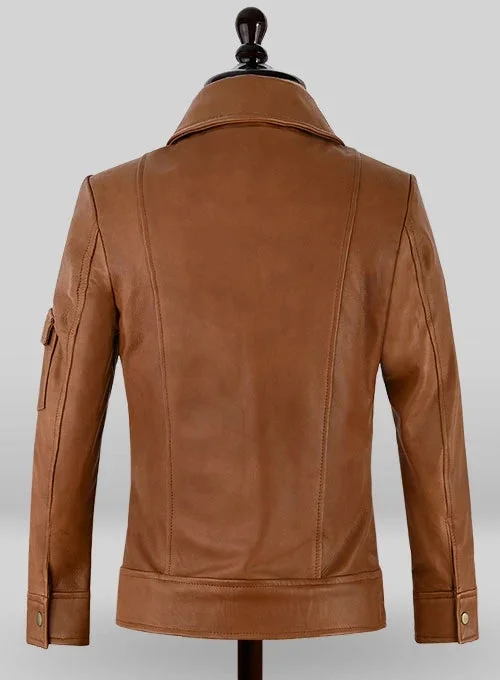 Gigi Hadid Tan Leather Jacket