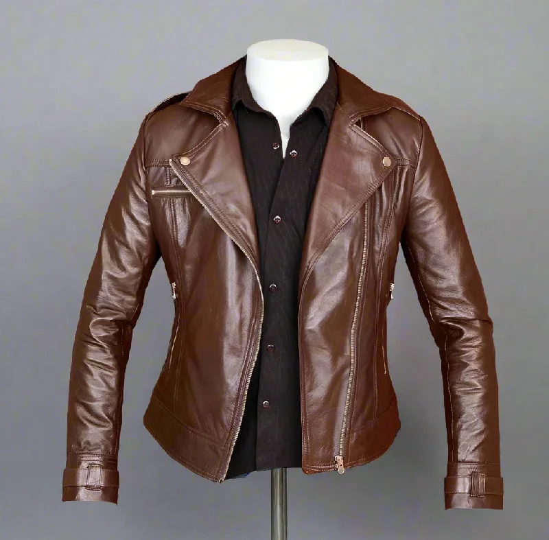 Brown Leather Jacket For Women