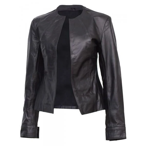 Timeless Black Women Designer Real Leather Jacket