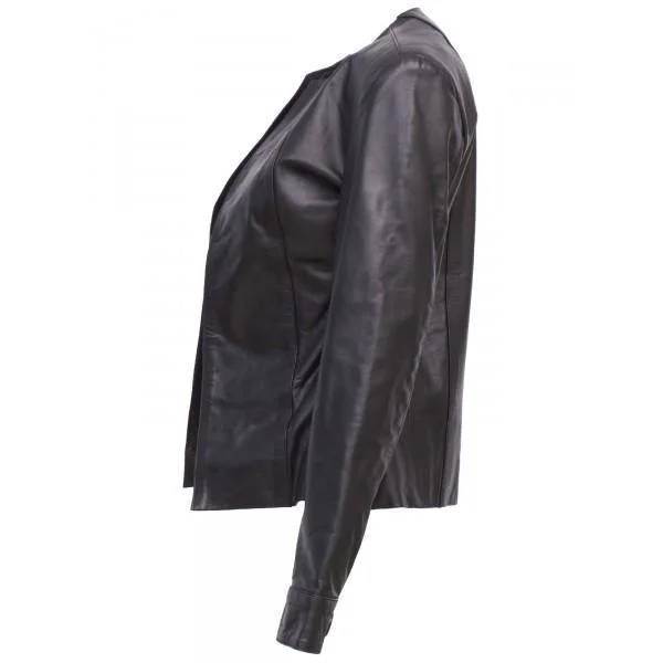 Timeless Black Women Designer Real Leather Jacket