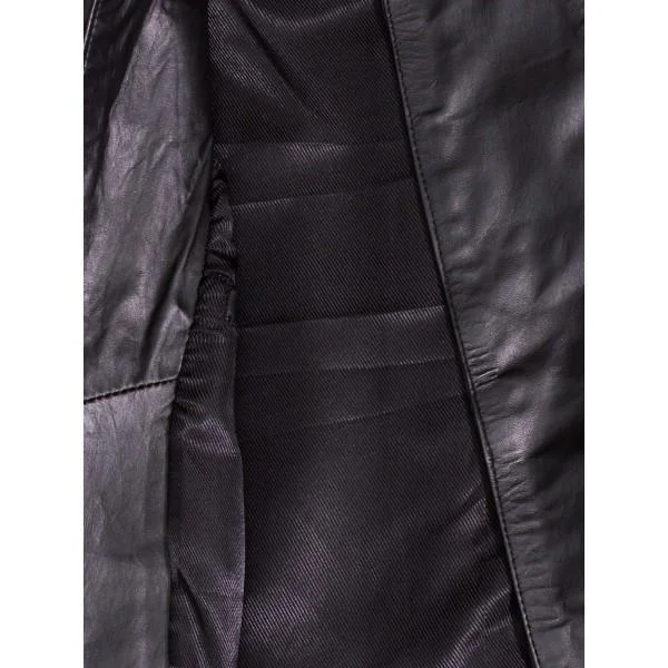 Timeless Black Women Designer Real Leather Jacket