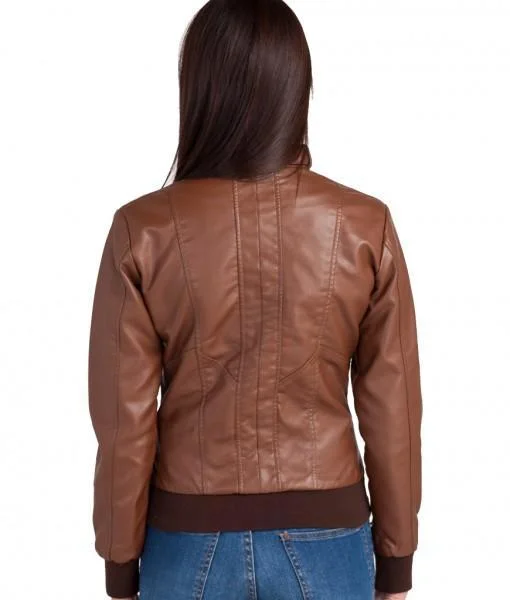 Women Bomber Leather Jackets: Bendy