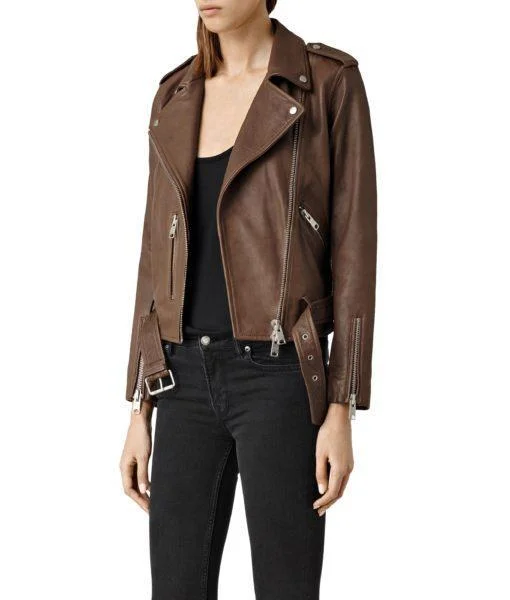 Women Classic Leather Jackets: Nancy