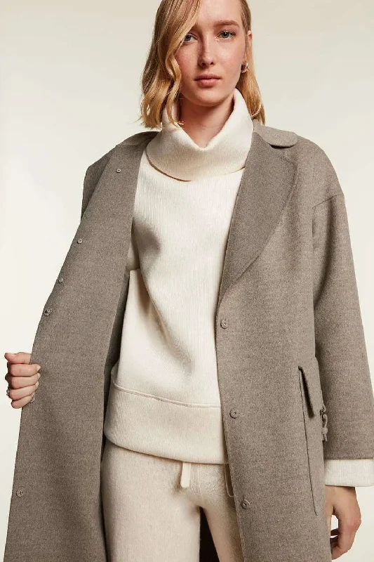 Grey cashmere coat