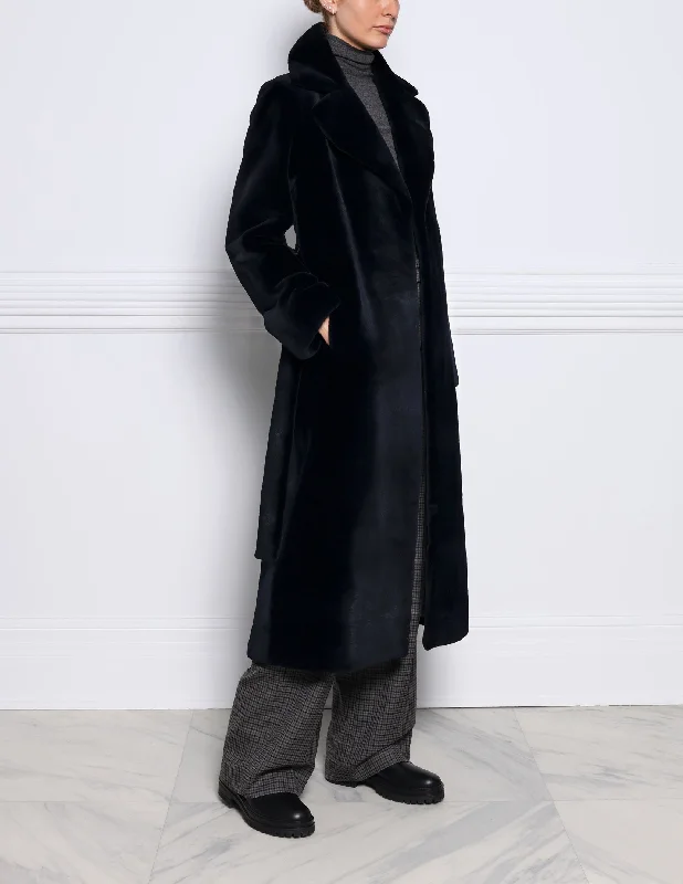 The Kira Sheared Mink Fur Trench Coat