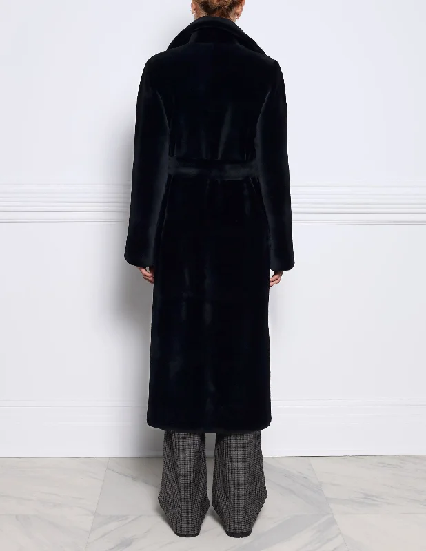 The Kira Sheared Mink Fur Trench Coat