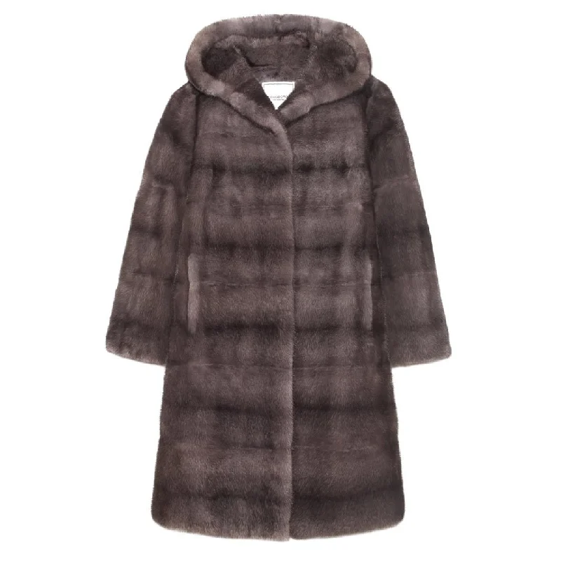 The Sharon Hooded Mink Fur Coat As Seen On Olivia Palermo