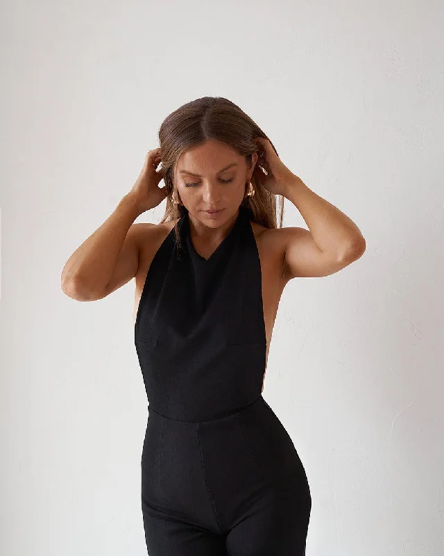 Backless Jumpsuit - Black