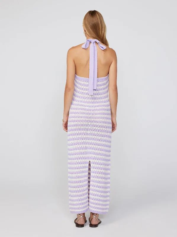 atlanta-lilac-stripe-crochet-knit-halter-dress