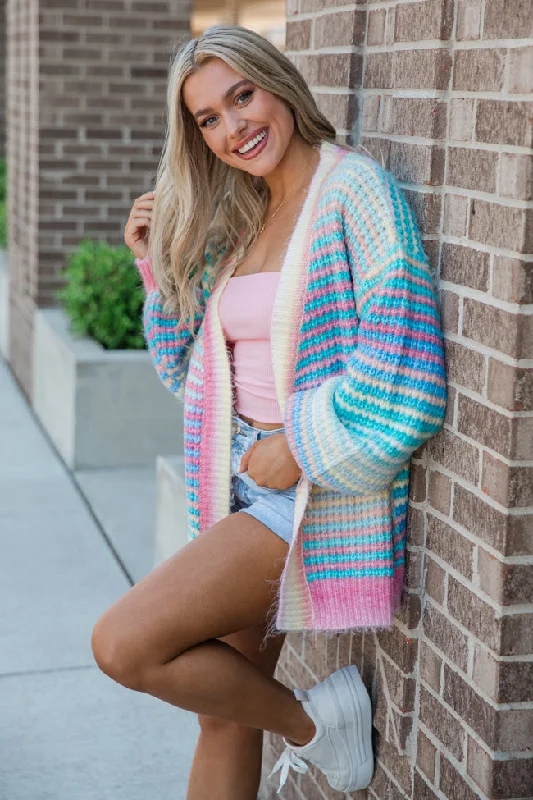 Authentic Affection Multi Striped Cardigan