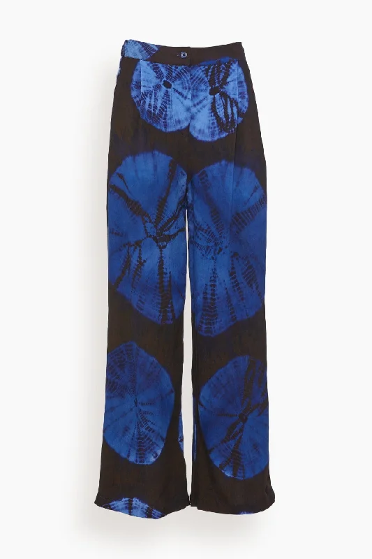 Ayokun Pant in Blue and White Tie Dye